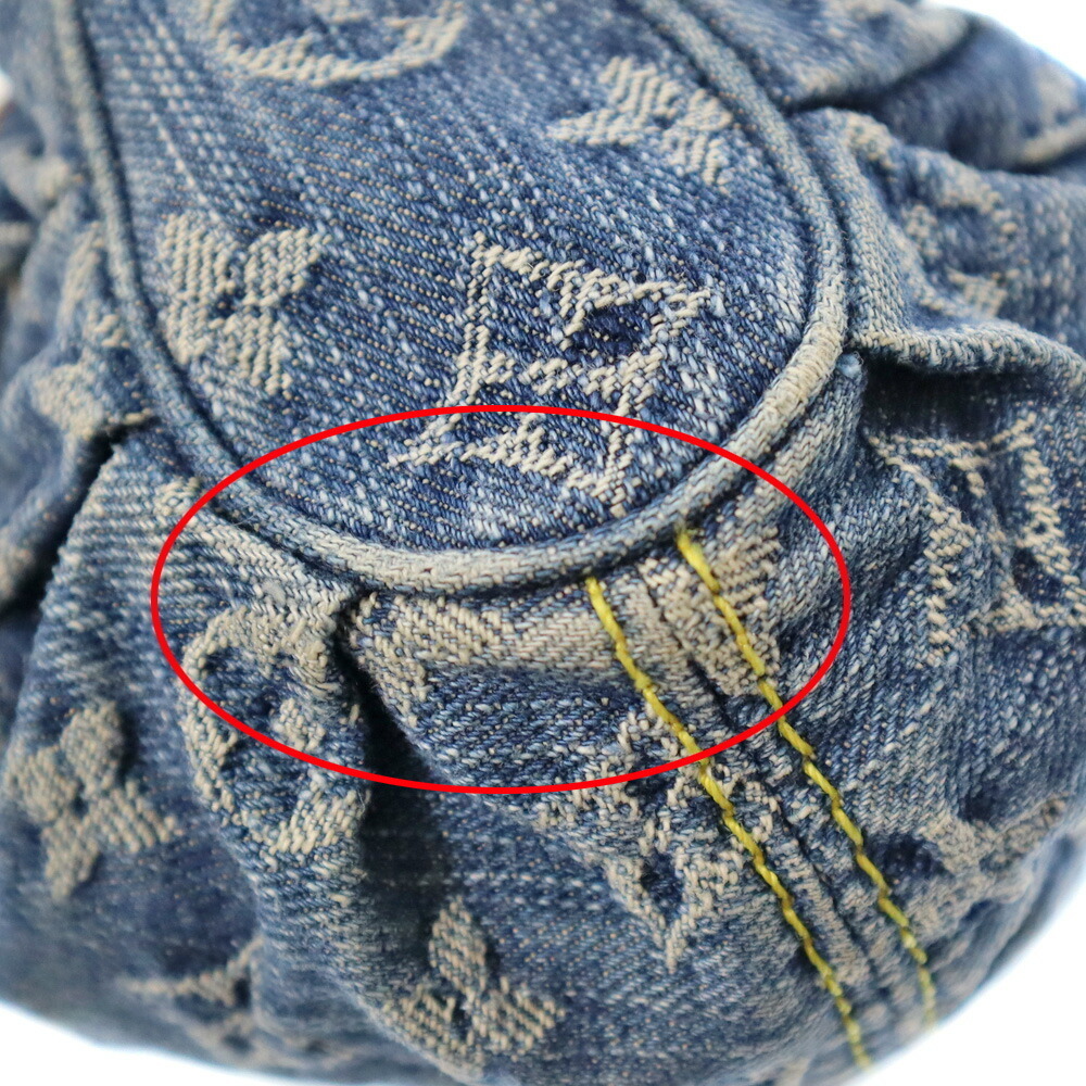 LOUIS VUITTON Pleaty Handbag Monogram Denim Blue - Picture 6 of 11